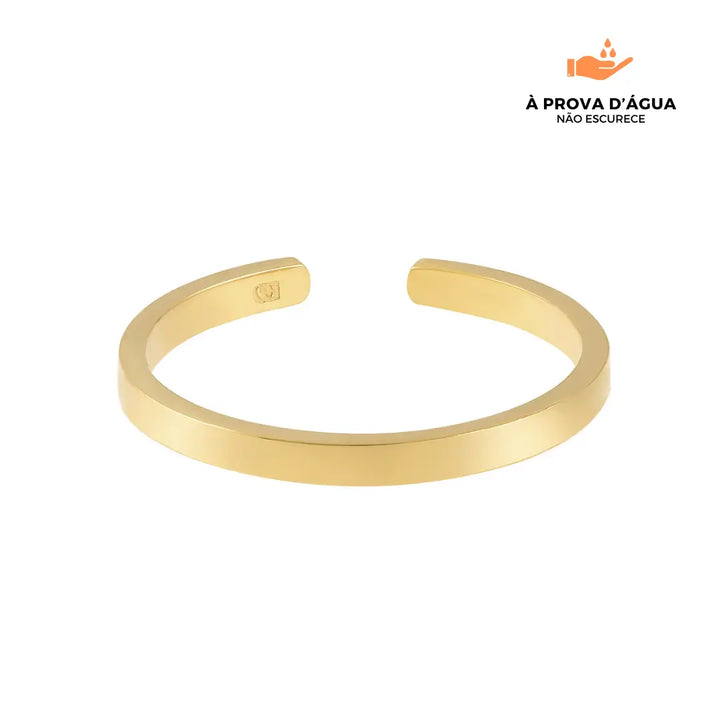 Anel Slim Regulável Banhado em Ouro 18k
