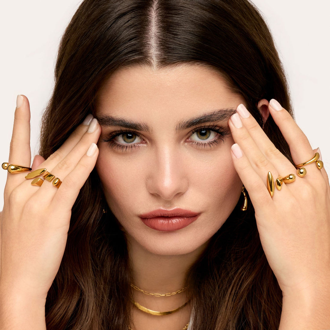 Anel Dual Regulável Banhado em Ouro 18k