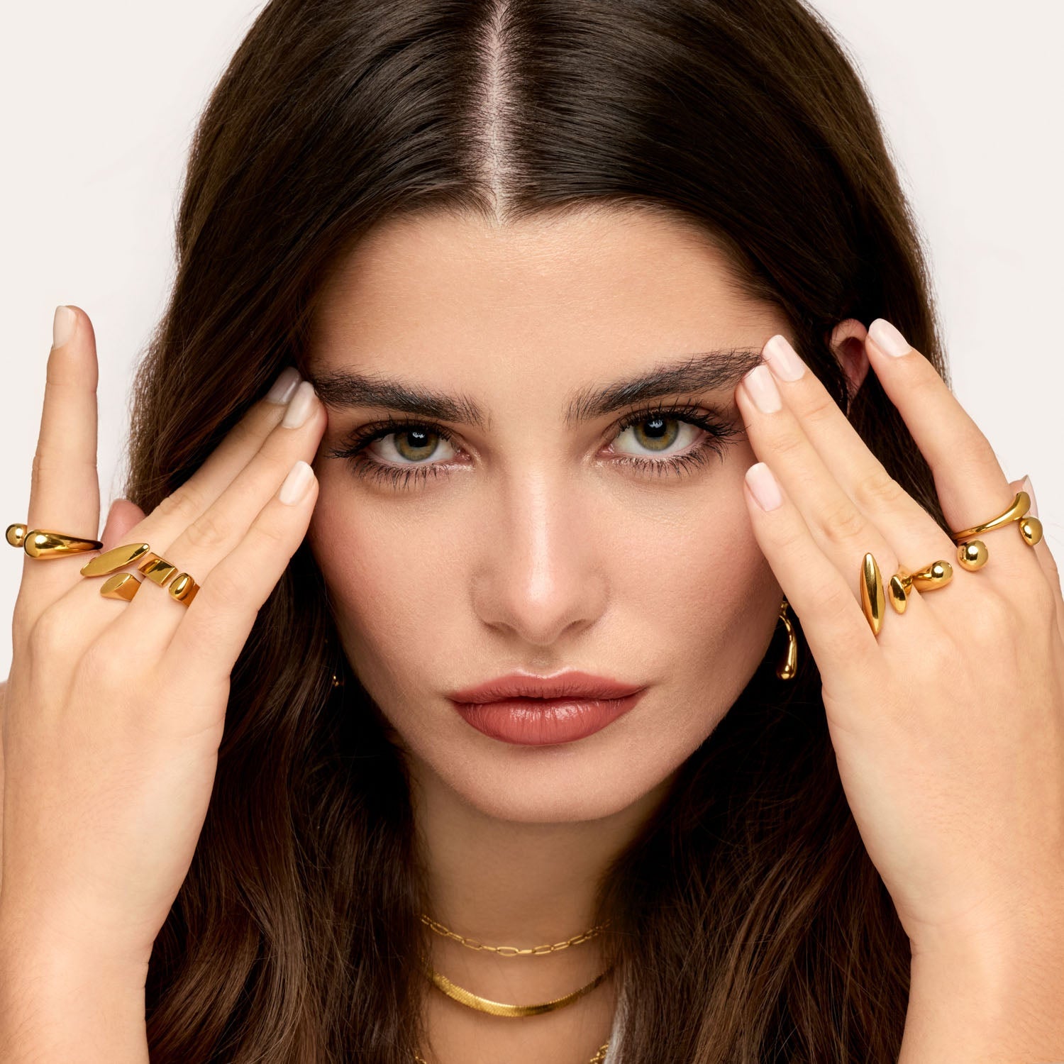 Anel Dual Regulável Banhado em Ouro 18k