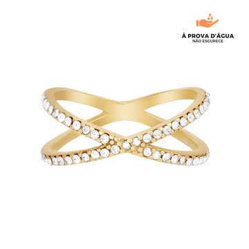 Anel Infinito Banhado em Ouro 18k
