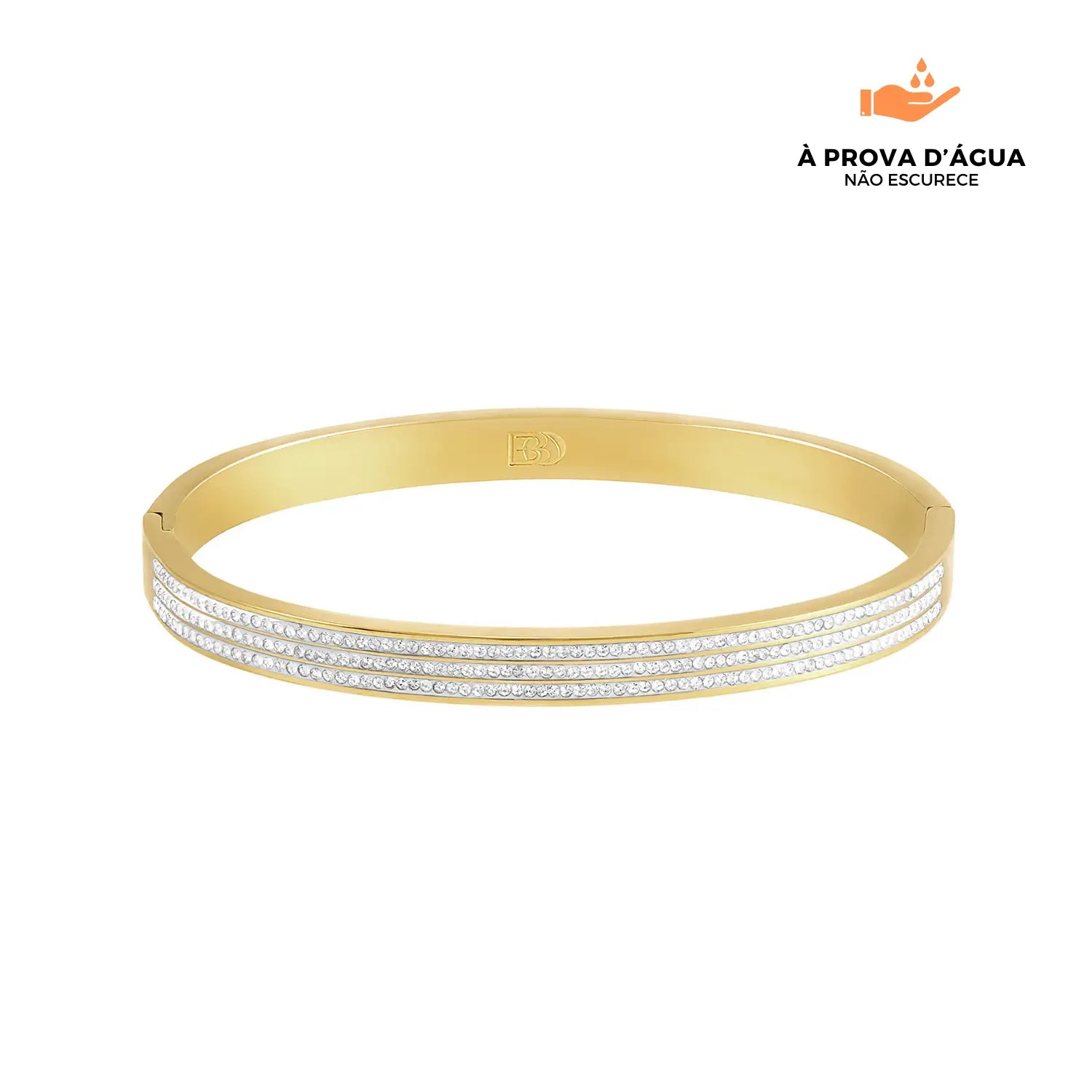 Bracelete Mônaco Banhado em Ouro 18k