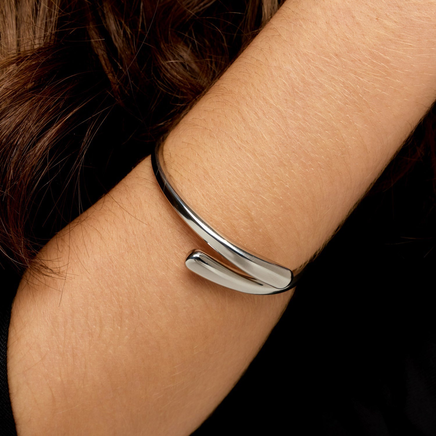Bracelete Pontos Bali Regulável Banhado em Prata