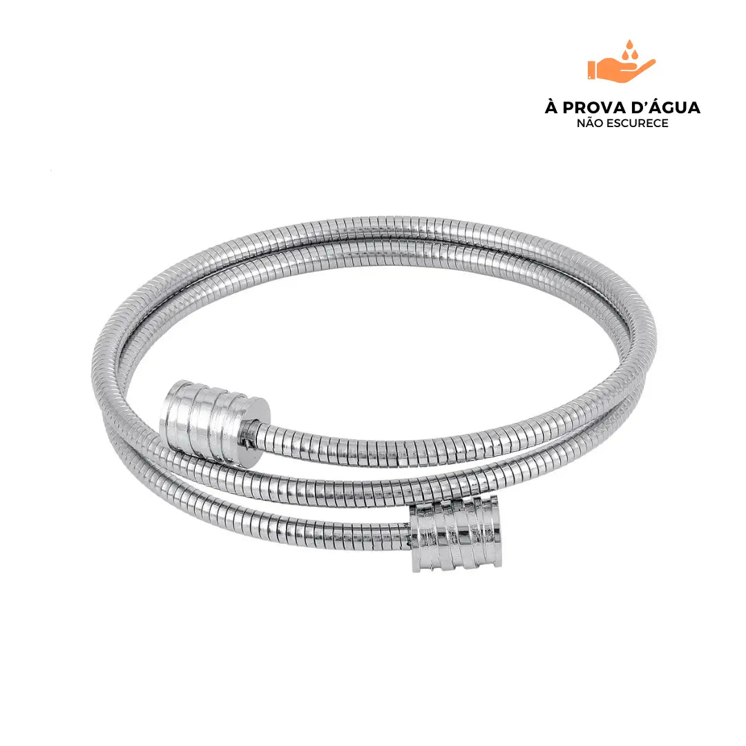 Bracelete Twister Regulável Banhado em Prata