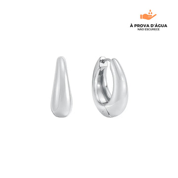 Brincos Londrinos 10MM Banhados em Prata