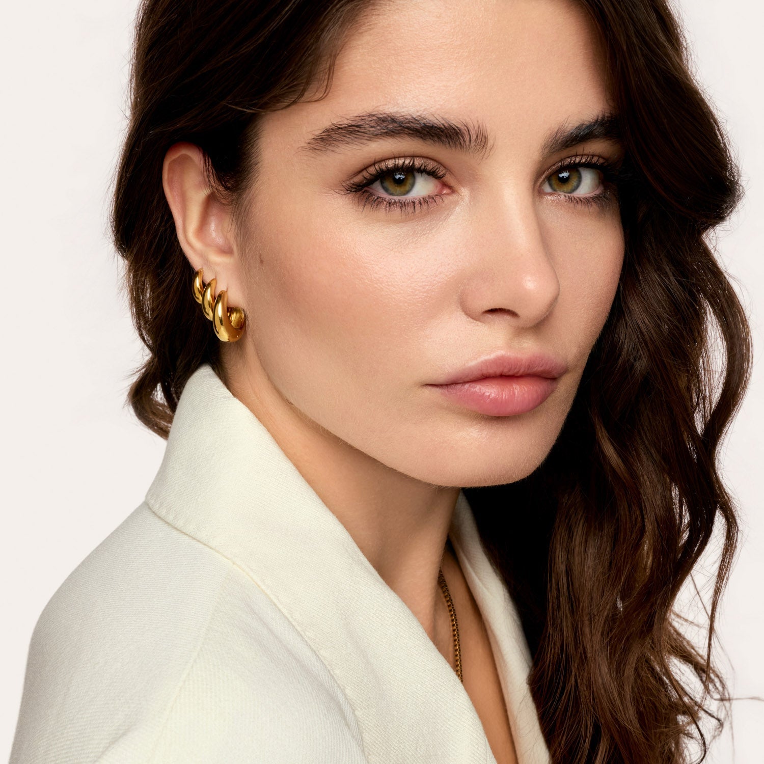 Trio de Brincos Londrinos Banhados em Ouro 18k