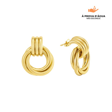 Brincos Ravenna Banhados em Ouro 18k