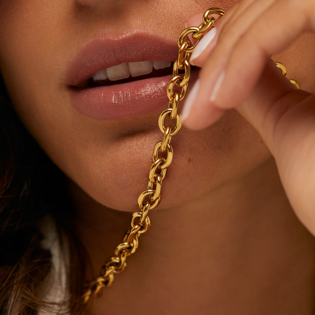 Colar Elos Clássico Banhado em Ouro 18k