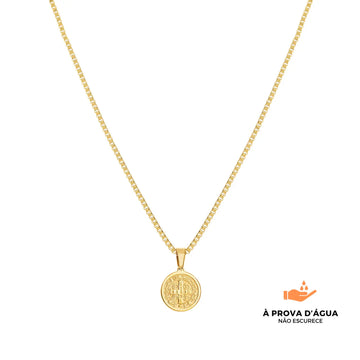 Colar São Bento Banhado em Ouro 18k