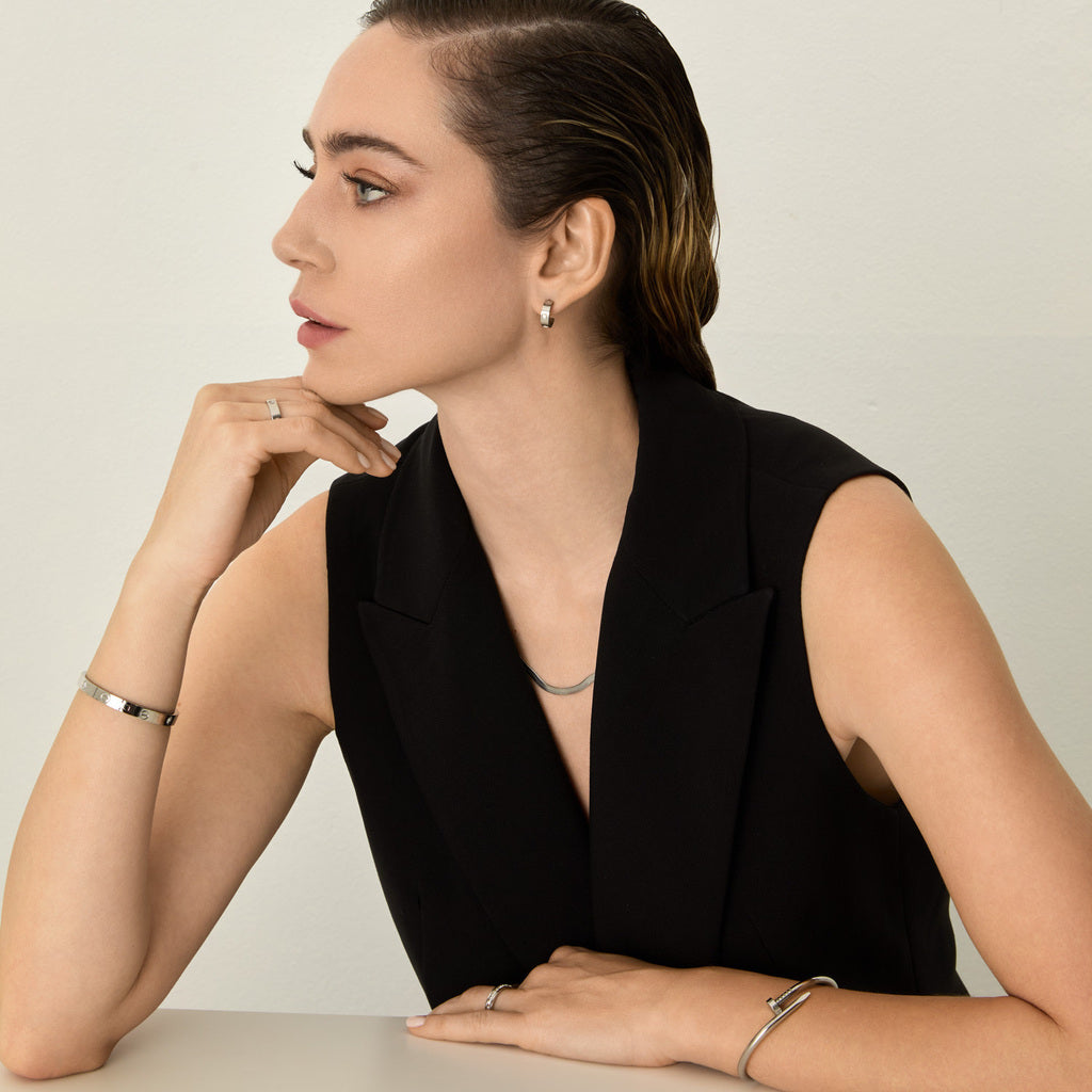 Colar de Corrente Slim Banhado em Prata