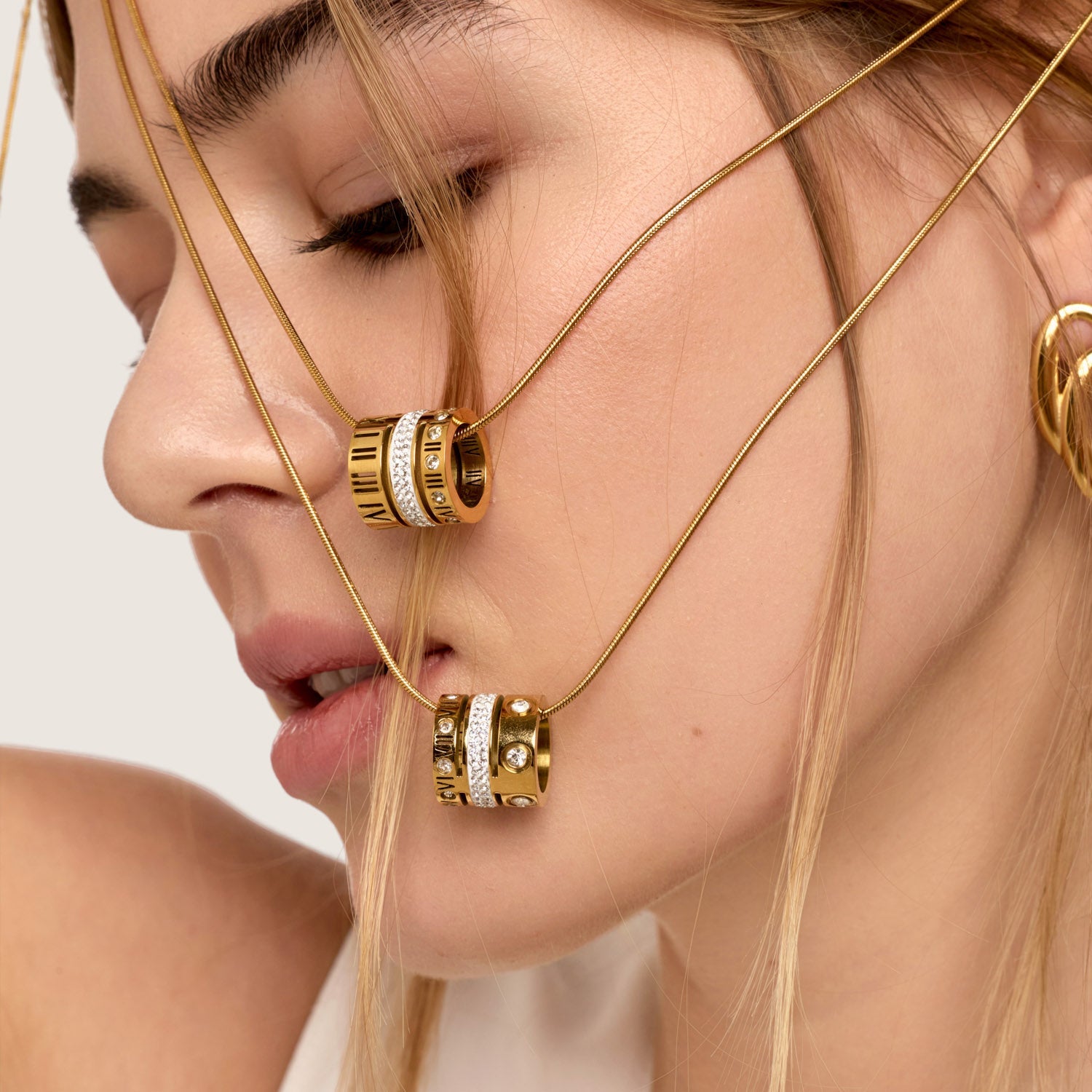 Colar Triplo Glamour Banhado em Ouro 18k