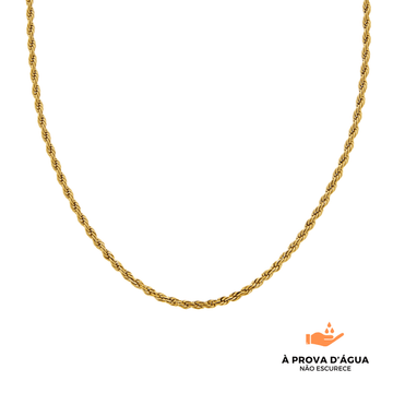 Colar de Rede Baiana Banhado em Ouro 18k - 45cm
