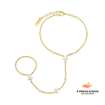 Pulseira de Mão Florenza Banhada em Ouro 18k
