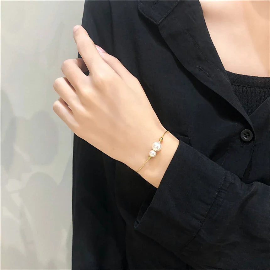 Pulseira Ajustável Perolada