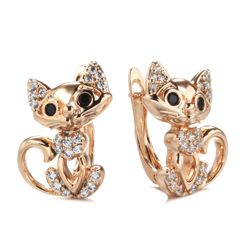 Brinco Gatinho com Zircônia