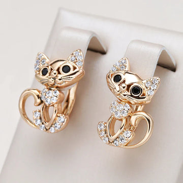 Brinco Gatinho com Zircônia