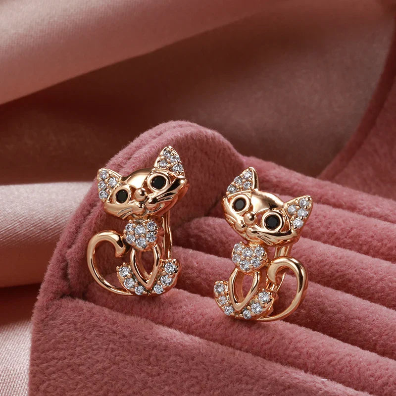 Brinco Gatinho com Zircônia