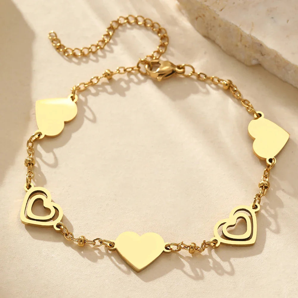 Pulseira Ajustável Coração Delicado