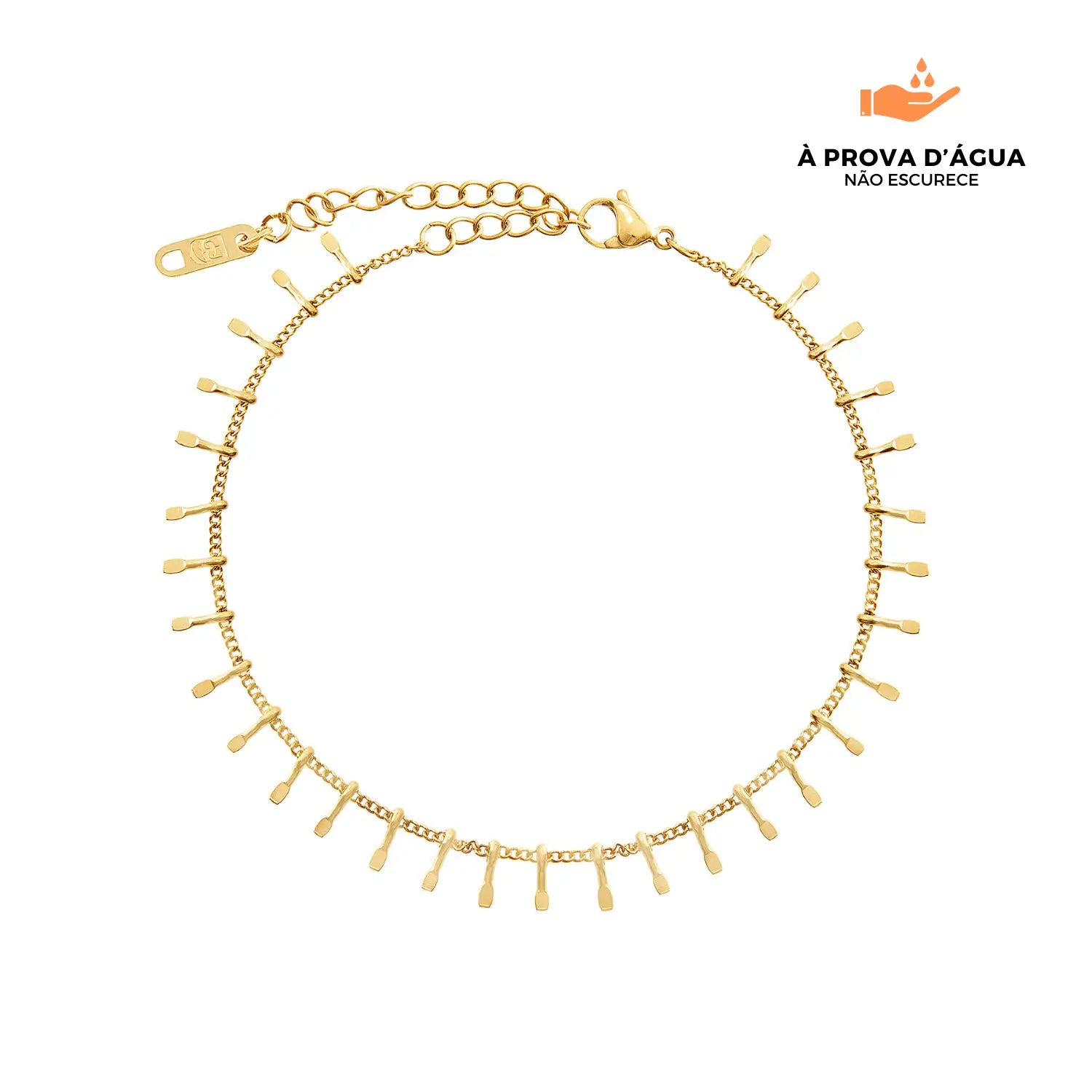 Tornozeleira Brisa Banhada em Ouro 18k