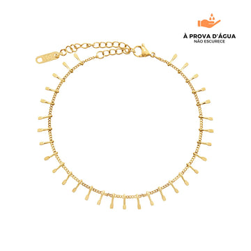 Tornozeleira Brisa Banhada em Ouro 18k