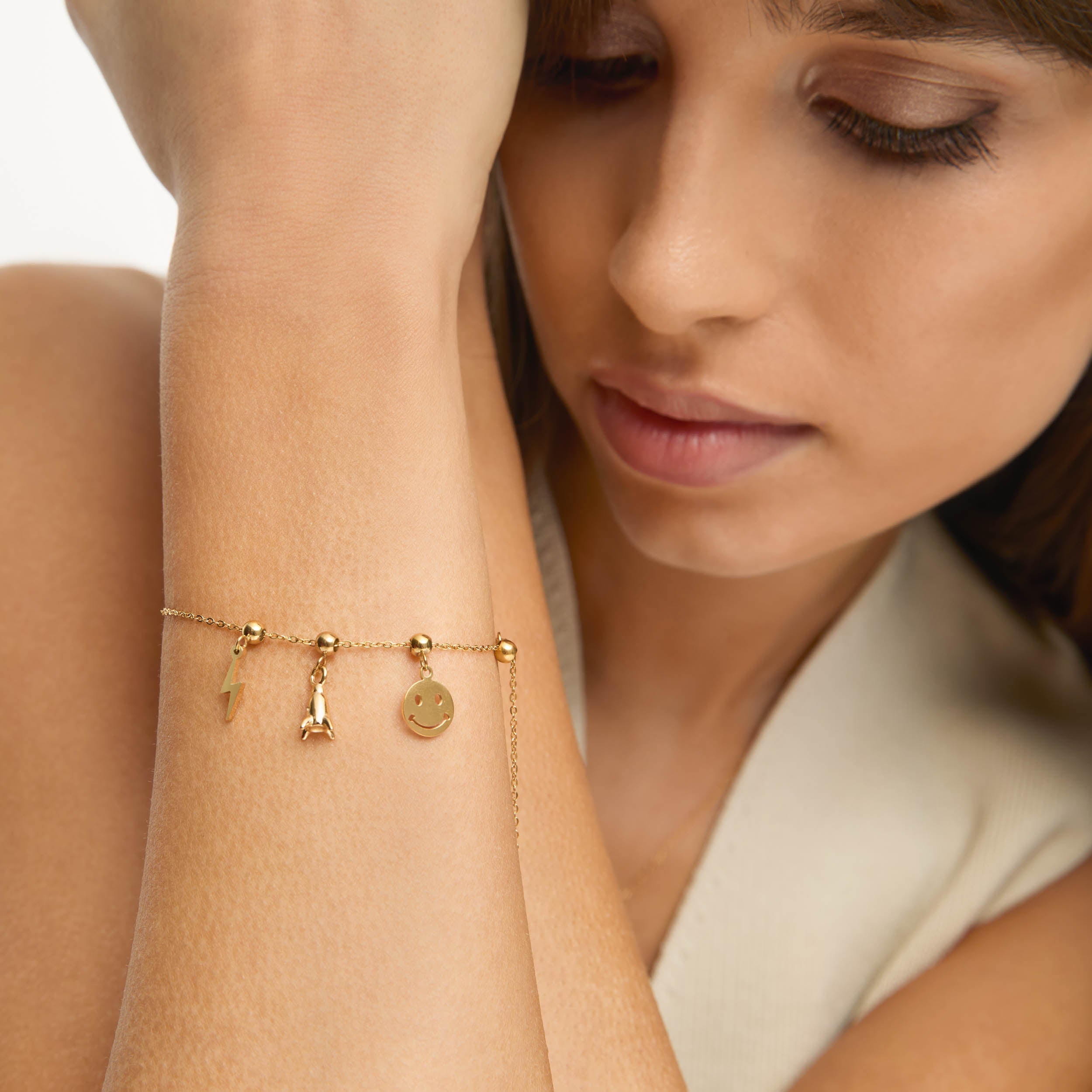 Pingente Smile Banhado em Ouro 18k
