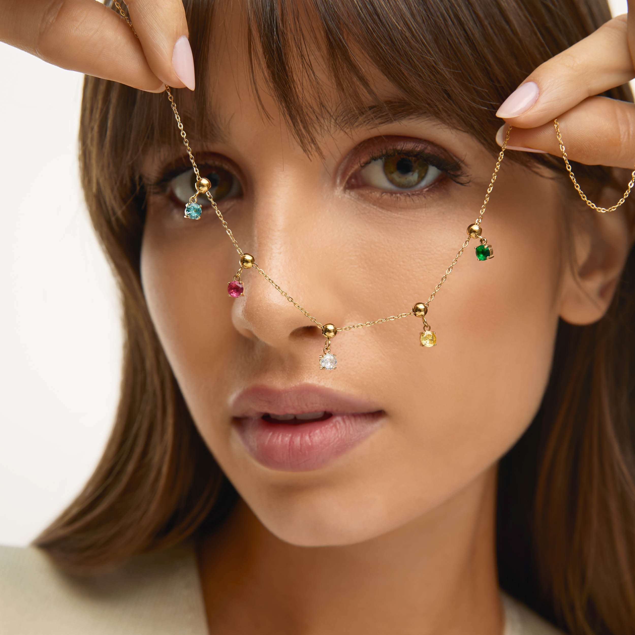 Pingente Ponto de Luz Rubi Banhado em Ouro 18k